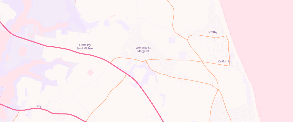 Map showing the location of Mfg Ormesby