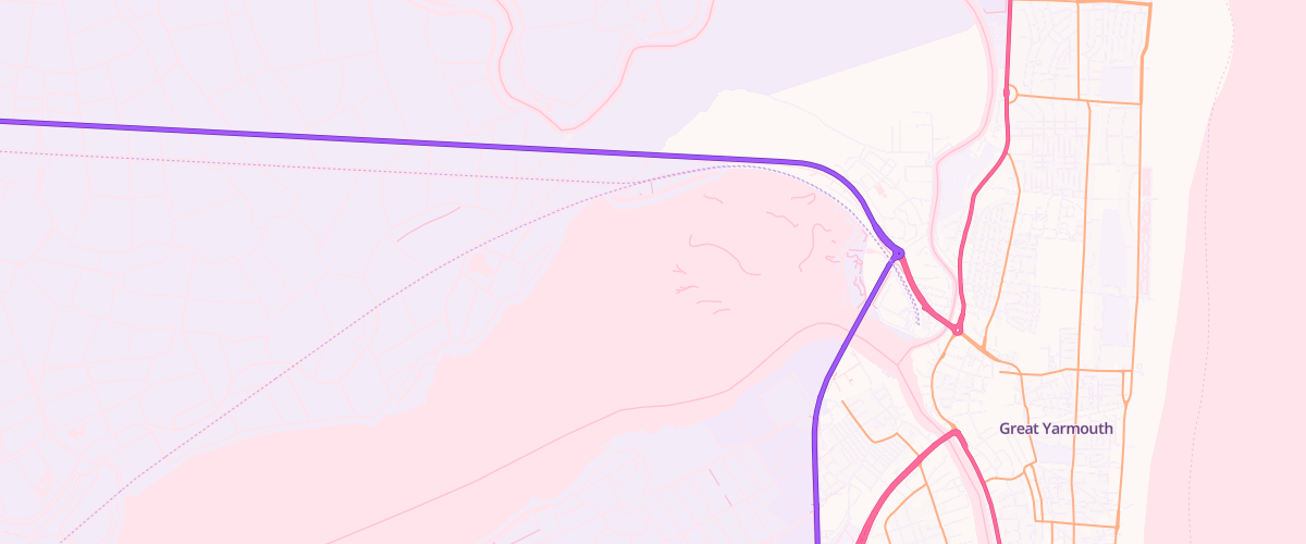 Map showing the location of Fazeley Service Station
