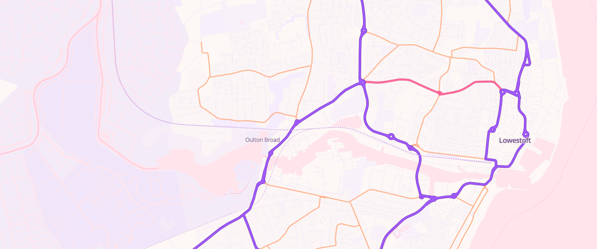 Map showing the location of Mfg Oulton Broad