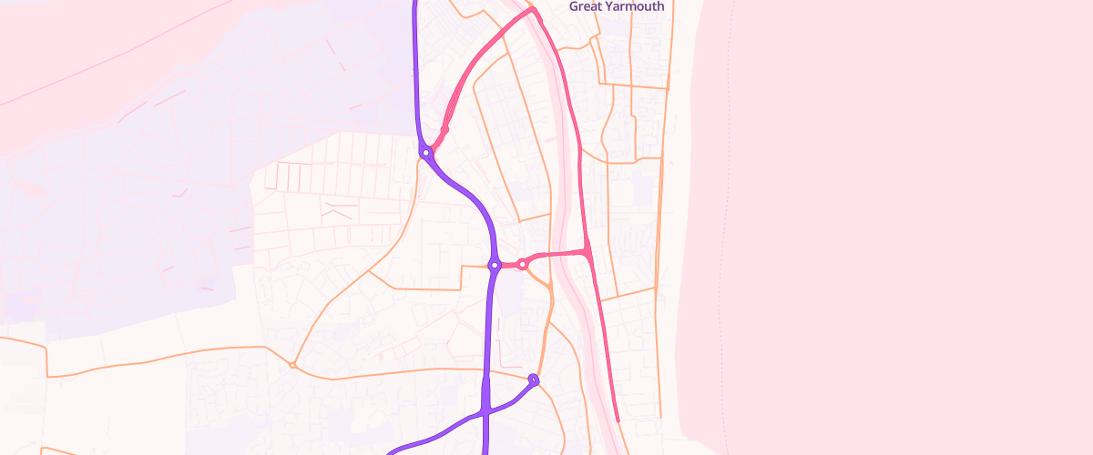 Map showing the location of Southtown Road Service Station