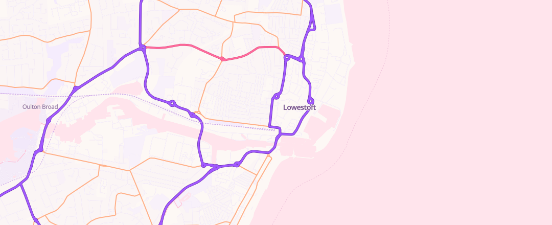 Map showing Sts Tyre Pros, Lowestoft